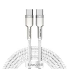 BASEUS CAFULE METAL BRAIDED USB 2.0 CABLE USB-C MALE - USB-C MALE ΛΕΥΚΌ 2M  (CATJK-D02) (BASCATJK-D02)