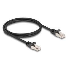 DELOCK ΚΑΛΏΔΙΟ RJ50 80187, S/FTP, 26 AWG, 1M, ΜΑΎΡΟ