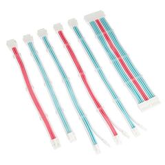 KOLINK CORE ADEPT BRAIDED CABLE EXTENSION KIT – BRILLIANT WHITE/NEON BLUE/PURE PINK