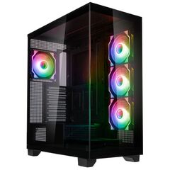 KOLINK UNITY ARENA ARGB MIDI TOWER SHOWCASE - BLACK E-ATX 420MM CLEARANCE WITH 4 ARGB FANS