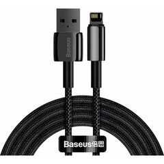 BASEUS TUNGSTEN GOLD CABLE USB TO IP 2.4A 1M BLACK (CALWJ-01) (BASCALWJ-01)