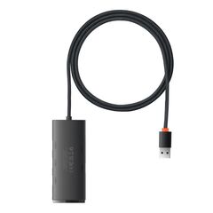 BASEUS HUB 4IN1 LITE SERIES USB TO 4X USB 3.0, 1M BLACK (WKQX030101) (BASWKQX030101)