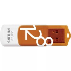 PHILIPS VIVID 128GB USB 2.0 STICK ΠΟΡΤΟΚΑΛΊ (FM12FD00B/00) (PHIFM12FD00B-00)