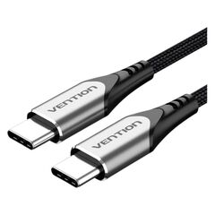 VENTION NYLON BRAIDED TYPE-C TO TYPE-C 3A/PD 60W CABLE 1.5M GRAY ALUMINUM ALLOY TYPE (TADHG) (VENTADHG)