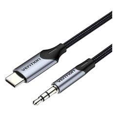 VENTION TYPE-C MALE TO 3.5MM MALE CABLE 1.5M GRAY ALUMINUM ALLOY TYPE (BGKHG) (VENBGKHG)
