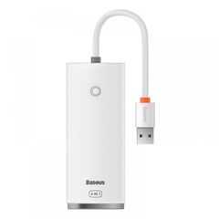 BASEUS LITE SERIES HUB 4IN1 USB TO 4X USB 3.0, 25CM WHITE (WKQX030002) (BASWKQX030002)