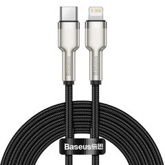 BASEUS USB-C CABLE FOR LIGHTNING CAFULE, PD, 20W, 2M (BLACK) (CATLJK-B01) (BASCATLJK-B01)