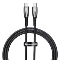BASEUS USB-C CABLE FOR USB-C GLIMMER SERIES, 100W, 1M (BLACK) (CADH000701) (BASCADH000701)