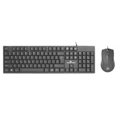 POWERTECH SET ΠΟΝΤΊΚΙ & ΠΛΗΚΤΡΟΛΌΓΙΟ PT-1075, ΕΝΣΎΡΜΑΤΟ, 1000DPI, ΜΑΎΡΟ