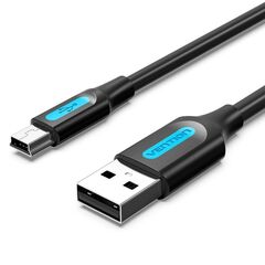 VENTION USB 2.0 A MALE TO MINI-B MALE CABLE 0.5M BLACK PVC TYPE (COMBD) (VENCOMBD)