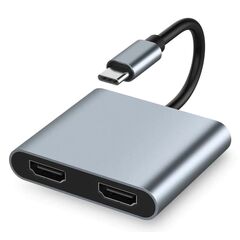 POWERTECH DOCKING STATION PTH-113, 4 ΘΥΡΏΝ, USB-C, 4K, 100W, ΓΚΡΙ