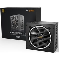 BEQUIET PSU PURE POWER 12 M 650W BN342, GOLD CERTIFIED, MODULAR CABLES, SILENT OPTIMIZED 12CM FAN, 10YW.