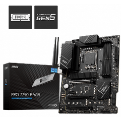 MSI MB PRO Z790-P WIFI, SOCKET INTEL LGA1700 14TH/13TH/12TH GEN, CS INTEL Z790, 4 DIMM SOCKETS DDR5, DP/HDMI, 2.5 GIGABIT LAN, WIFI, ATX, 3YW.