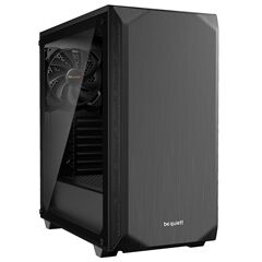BEQUIET PC CHASSIS PURE BASE 500 WINDOW BGW34, MIDI TOWER ATX, BLACK, W/O PSU, 1X14CM PURE WINGS 2 FAN, 1X14CM REAR PURE WINGS 2 FAN, 3YW.