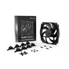 BEQUIET FAN SILENT WINGS 4 140MM PWM HIGH-SPEED BL097, 1900RPM, 78,4CFM/133,2M3/H, 29,3 DB, LIFESPAN 300000H, BLACK, 5YW.