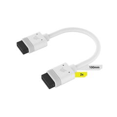 CORSAIR DIY CABLE ICUE LINK (2X100MM) WITH STRAIGHT CONNECTORS - WHITE - CL-9011129-WW