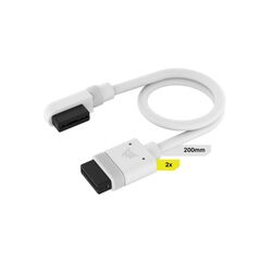 CORSAIR DIY CABLE ICUE LINK (2X200MM) WITH STRAIGHT/SLIM 90° CONNECTORS - WHITE - CL-9011131-WW