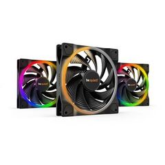 BEQUIET FAN LIGHT WINGS 140MM PWM HIGH-SPEED TRIPLE-PACK BL079, WITH ARGB HUB AND 3 LIGHT WINGS 140MM PWM HIGH SPEED BL075, 3YW.
