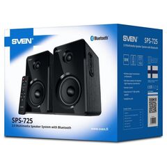 SVEN 2.0 SPEAKERS SPS-725 BLACK 2X25W BLUETOOTH (SV-021184)