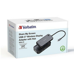 VERBATIM SHARE MY SCREEN 1080P USB-C DOCKING STATION ΜΕ HDMI PD ΜΑΎΡΟ