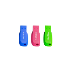 SANDISK CRUZER BLADE USB FLASH DRIVE 3-PACK - 16GB
