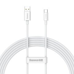 BASEUS SUPERIOR SERIES CABLE USB TO USB-C 65W PD 2M WHITE (CAYS001002) (BASCAYS001002)