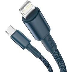 BASEUS HIGH DENSITY BRAIDED CABLE TYPE-C TO LIGHTNING, PD,  20W, 1M (BLUE) (CATLGD-03) (BASCATLGD-03)