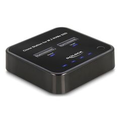 DELOCK DOCKING STATION 64177, CLONE FUNCTION, 2X M.2 NVME 10 GBPS, ΜΑΎΡΟ