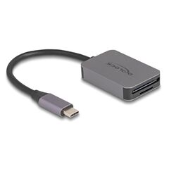 DELOCK CARD READER 91009 ΓΙΑ SD & MICRO SD, USB-C, 5 GBPS, ΓΚΡΙ