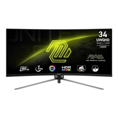 MSI MONITOR GAMING MAG 345CQR, CURVED VA UWQHD, 34", 21:9, 300CD/M2, 100.000.000:1, 1MS, 180HZ, 3440X1440, 2X HDMI/ DISPLAY PORT/ HEADPHONE OUT, BLACK, HAS, 3YW.
