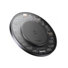 BASEUS WIRELESS QI INDUCTIVE CHARGER  SIMPLE 2 15W WITH USB-C TO USB-C CABLE BLACK (CCJJ050001) (BASCCJJ050001)