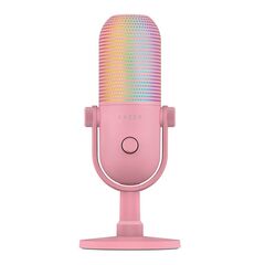 RAZER SEIREN V3 CHROMA - QUARTZ - RGB USB CONDENSER MICROPHONE - GAIN LIMITER - BUILD-IN SHOCK ABSOR