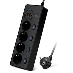 TU-XIN ΠΟΛΎΠΡΙΖΟ SURGE ARREST BLACK (TX-6EU-USB-B) (TUXTX-6EU-USB-B)