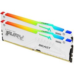 KINGSTON MEMORY KF560C30BWEAK2-32 FURY BEAST WHITE RGB  DDR5, 6000MT/S, 64GB KIT OF 2