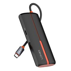 LDNIO DOCKING STATION DS-25H, 5 ΘΥΡΏΝ, USB-C ΣΎΝΔΕΣΗ, 4K, 100W PD, ΜΑΎΡΟ