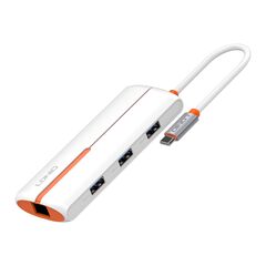 LDNIO DOCKING STATION DS-26U, 6 ΘΥΡΏΝ, USB-C ΣΎΝΔΕΣΗ, 4K, 100W PD, ΛΕΥΚΌ