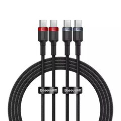 BASEUS CABLE CAFULE USB-C TO USB-C 100W1M 2PSC RED BLACK GREY BLACK (P10318306003-00) (BASP10318306003-00)