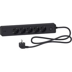 APC SOCKET ST945U1B, 5 OUTLETS ,USB TYPE, 1.5M CABLE, ANTHRACITE