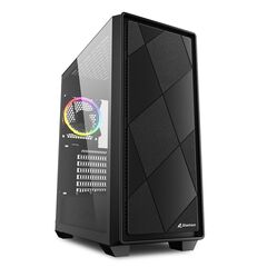 SHARKOON VS8 RGB GAMING MICRO TOWER ΚΟΥΤΊ ΥΠΟΛΟΓΙΣΤΉ ΜΕ ΠΛΑΪΝΌ ΠΑΡΆΘΥΡΟ ΜΑΎΡΟ (VS8BRGB) (SHRVS8BRGB)