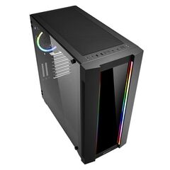 SHARKOON ELITE SHARK CA200G GAMING MIDI TOWER ΚΟΥΤΊ ΥΠΟΛΟΓΙΣΤΉ ΜΕ ΠΛΑΪΝΌ ΠΑΡΆΘΥΡΟ ΚΑΙ RGB ΦΩΤΙΣΜΌ ΜΑΎΡΟ (ELCA200G) (SHRELCA200G)