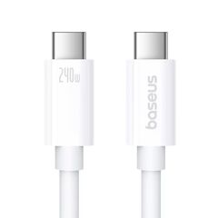BASEUS FAST CHARGING CABLE SUPERIOR 2 USB-C TO USB-C 240W. 1.8M WHITE (P10365200211-05) (BASP10365200211-05)