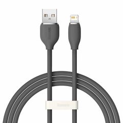 BASEUS JELLY LIQUID SILICA GEL USB TO LIGHTNING CABLE ΜΑΎΡΟ 1.2M (CAGD000001) (BASCAGD000001)