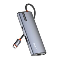 LDNIO DOCKING STATION DS-16H, 6 ΘΥΡΏΝ, USB-C ΣΎΝΔΕΣΗ, 4K, 100W PD, ΓΚΡΙ