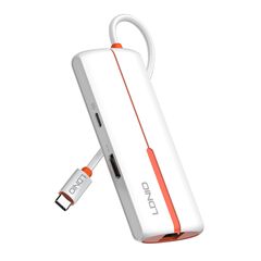 LDNIO DOCKING STATION DS-26H, 6 ΘΥΡΏΝ, USB-C ΣΎΝΔΕΣΗ, 4K, 100W PD, ΛΕΥΚΌ