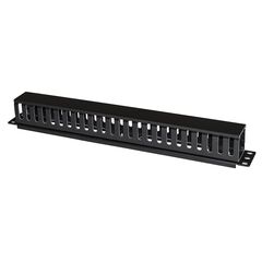 POWERTECH CABLE MANAGEMENT NETW-0029 ΓΙΑ RACK 19"/1U, ΠΛΑΣΤΙΚΌ, ΜΑΎΡΟ