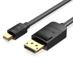 VENTION MINI DISPLAYPORT TO DISPLAYPORT CABLE 1.5M BLACK (HAABG) (VENHAABG)