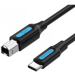 VENTION USB 2.0 TYPE-C MALE TO B MALE 2A PRINT CABLE 1.5M BLACK (CQUBG) (VENCQUBG)