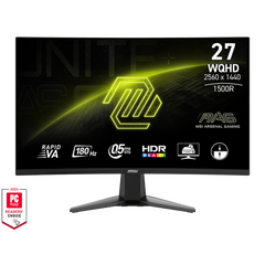 MSI MONITOR GAMING MAG 27CQ6F, CURVED VA WQHD, 27", 16:9, 300CD/M2, 5.000:1, 0,5MS, 180HZ, 2560X1440, 2XHDMI/ 1XDP/ HP OUT, BLACK, 3YW.