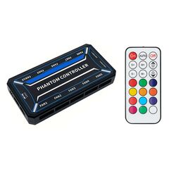 POWERTECH RGB FAN CONTROLLER PCF01-5C ΜΕ ΑΣΎΡΜΑΤΟ ΧΕΙΡΙΣΤΉΡΙΟ, 10 CONNECTORS