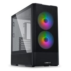 LIAN LI LANCOOL 207 BLACK - ATX PC CASE (4 ARGB FANS) 2 X FRONT 140 PWM & 2  BOTTOM 120 PWM REVERSE